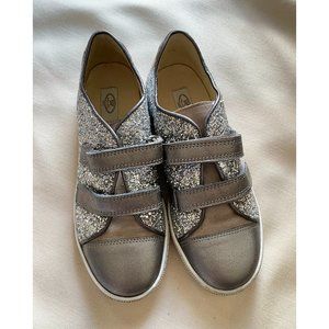 Papouelli Silver "Elfie Dazzle" sneaker, size 35.